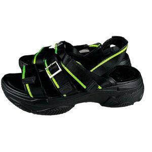 Cape Robbin Nordstrom Sport Sandals Strappy Bumble Bee Black & Green‎ Size 10